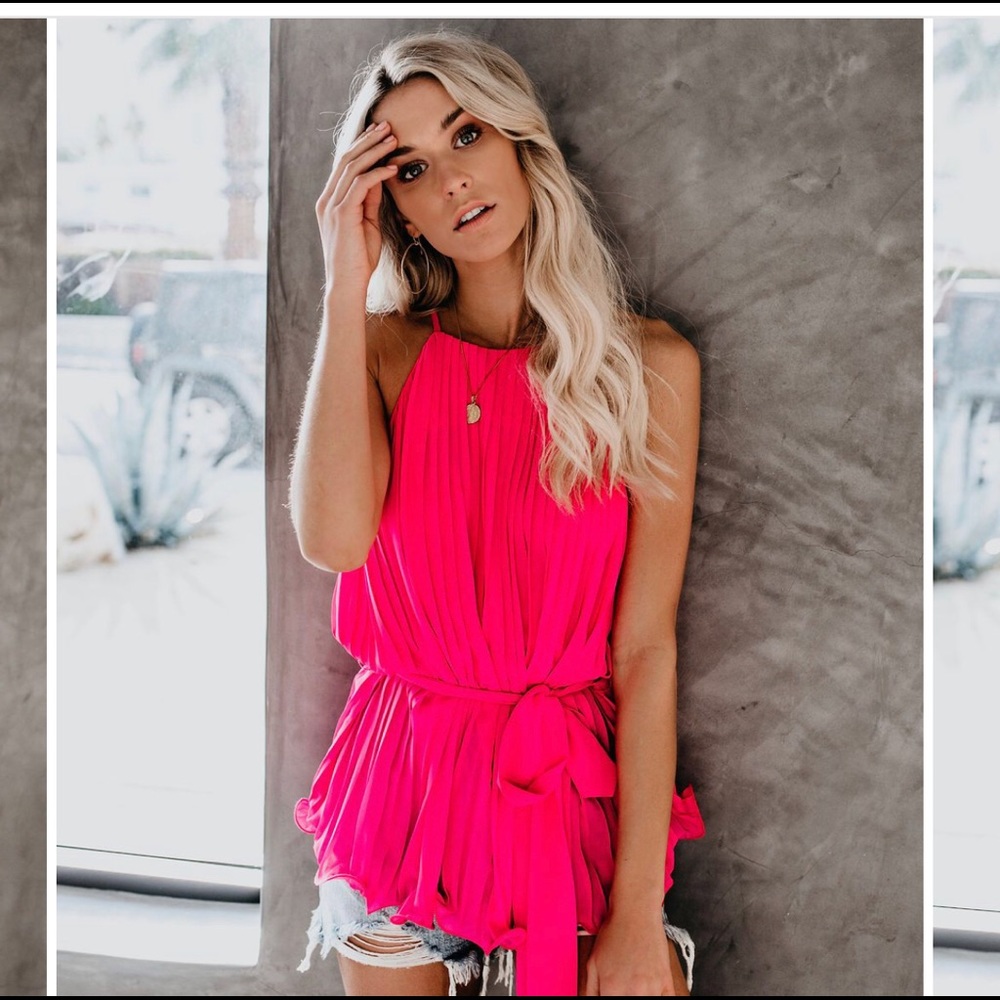 NWOT Vici Pleats To Meet You Tie Top - SOLD OUT